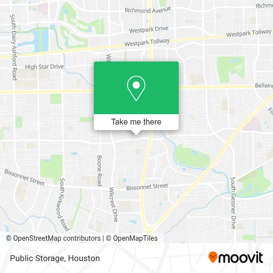 Public Storage map