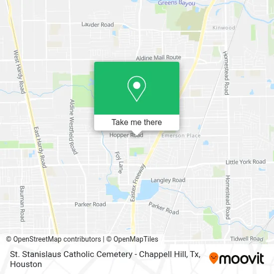 St. Stanislaus Catholic Cemetery - Chappell Hill, Tx map