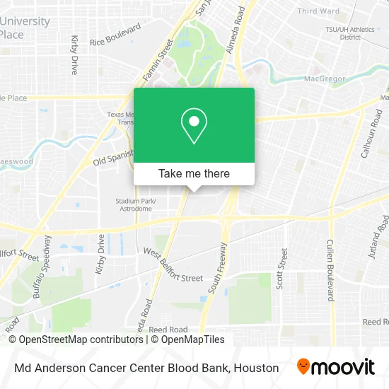 Md Anderson Cancer Center Blood Bank map