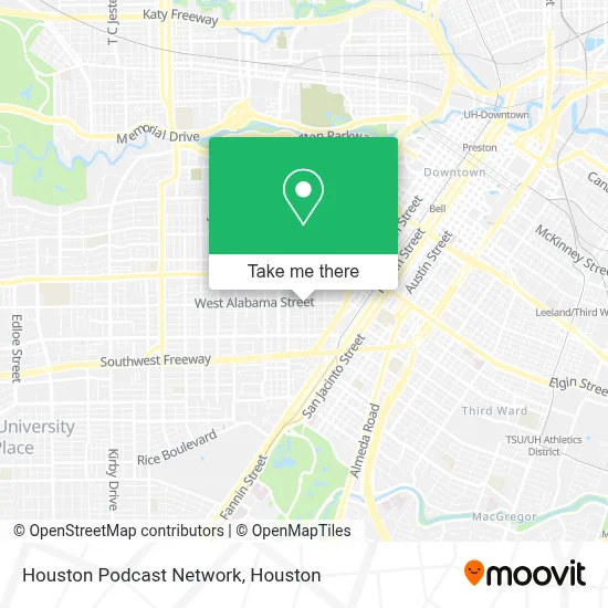 Houston Podcast Network map