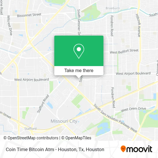 Coin Time Bitcoin Atm - Houston, Tx map