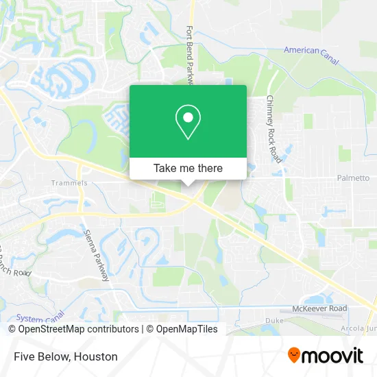 Five Below map