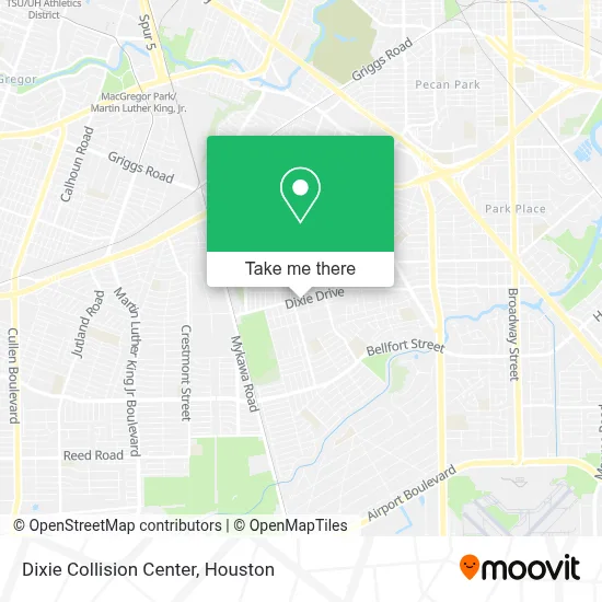 Dixie Collision Center map