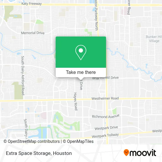 Extra Space Storage map