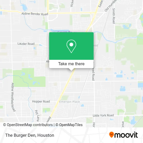 The Burger Den map