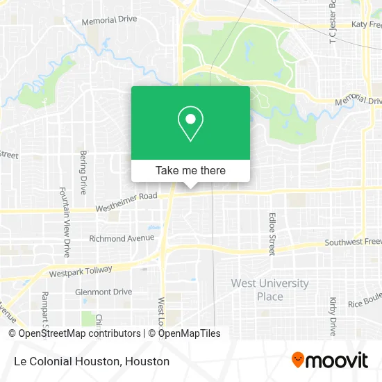 Le Colonial Houston map