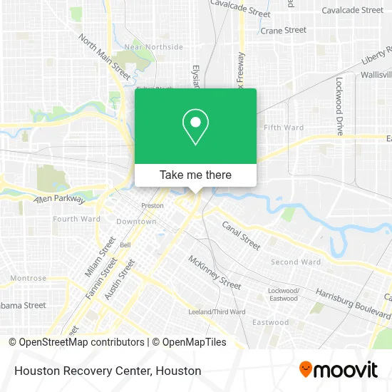 Houston Recovery Center map