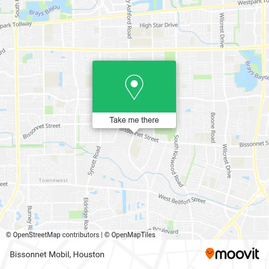 Bissonnet Mobil map