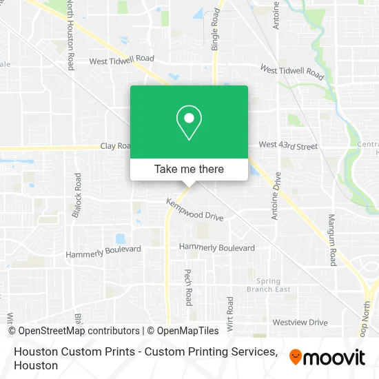 Houston Custom Prints - Custom Printing Services map