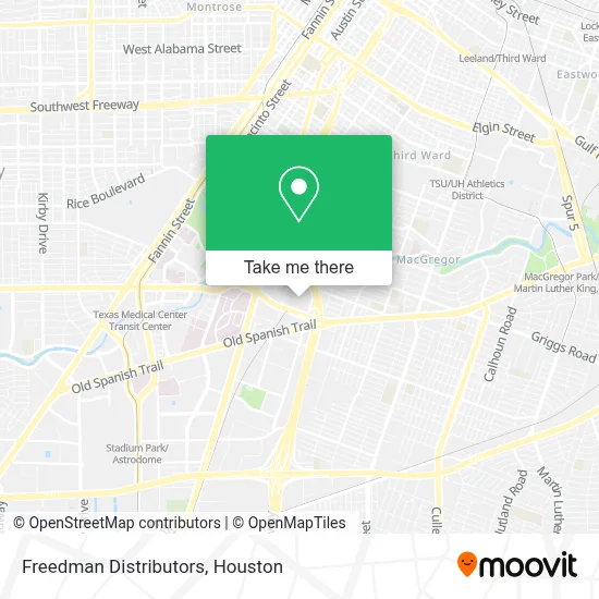 Freedman Distributors map