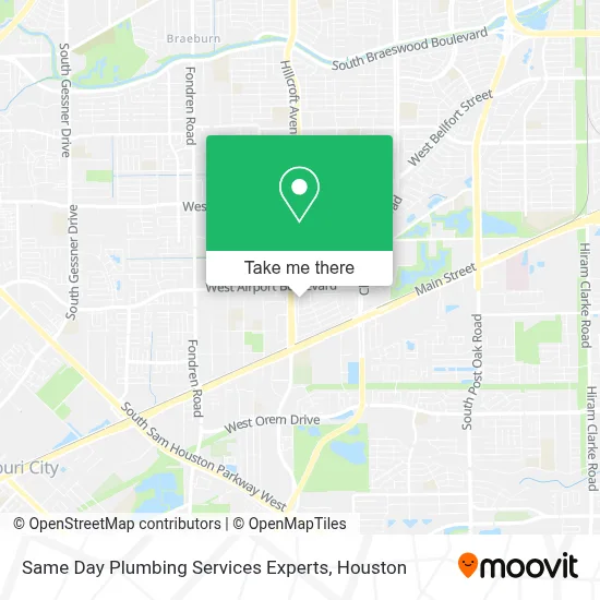 Same Day Plumbing Services Experts map
