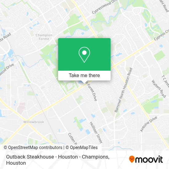 Outback Steakhouse - Houston - Champions map