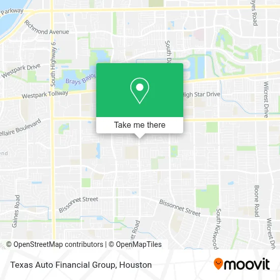 Texas Auto Financial Group map