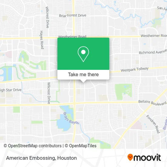 American Embossing map