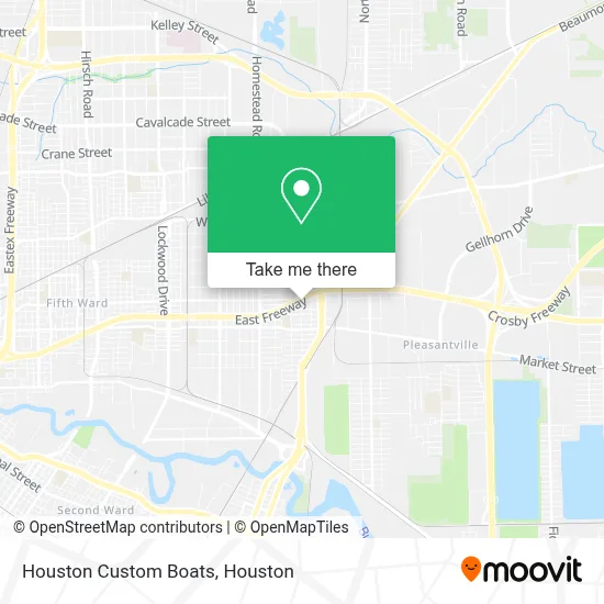 Houston Custom Boats map