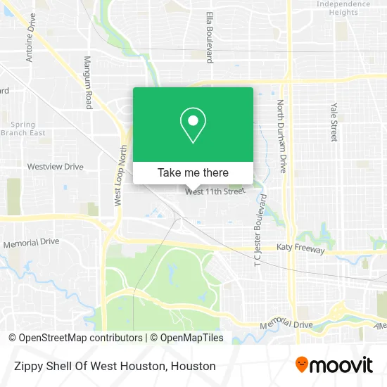 Zippy Shell Of West Houston map