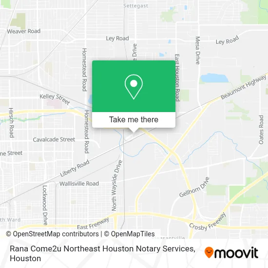 Rana Come2u Northeast Houston Notary Services map