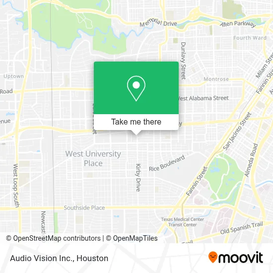 Audio Vision Inc. map