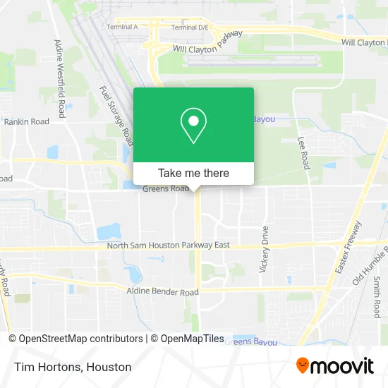 Tim Hortons map