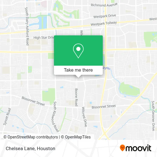 Chelsea Lane map