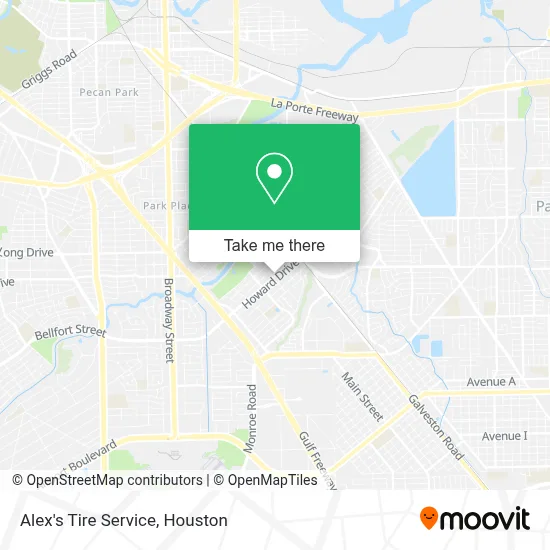Alex's Tire Service map