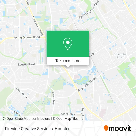 Fireside Creative Services map