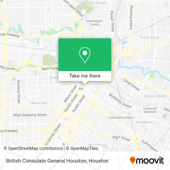 British Consulate General Houston map