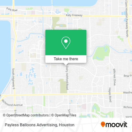 Payless Balloons Advertising map