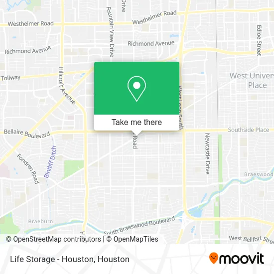 Life Storage - Houston map