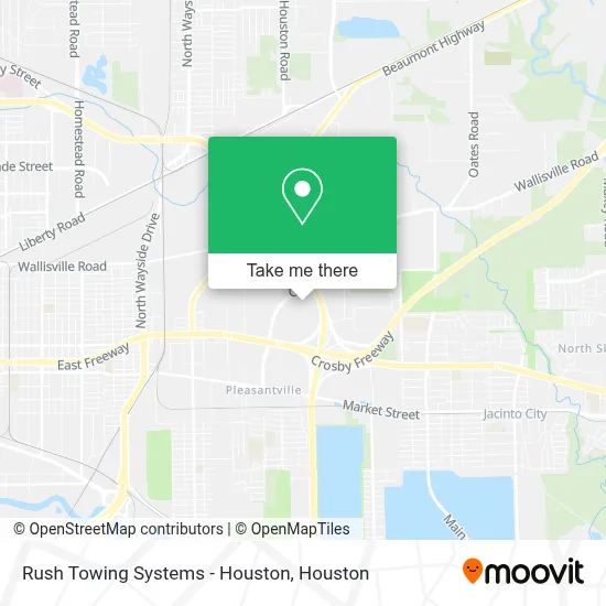 Rush Towing Systems - Houston map