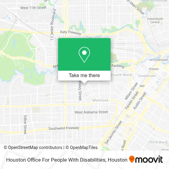 Houston Office For People With Disabilities map