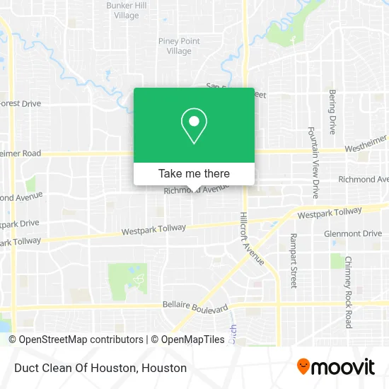 Duct Clean Of Houston map