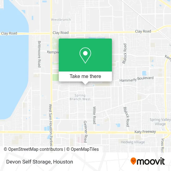 Devon Self Storage map