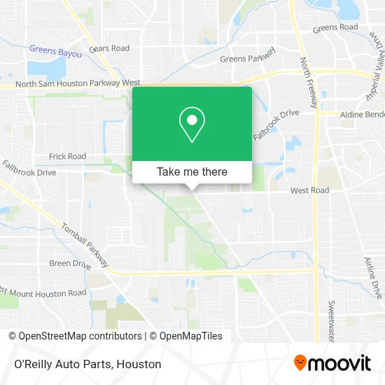 O'Reilly Auto Parts map
