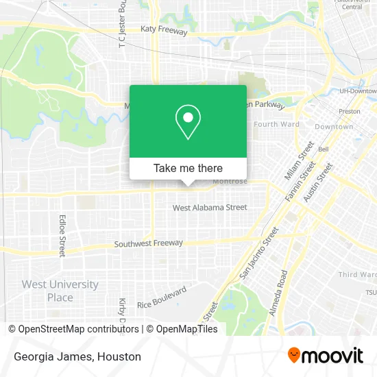 Georgia James map
