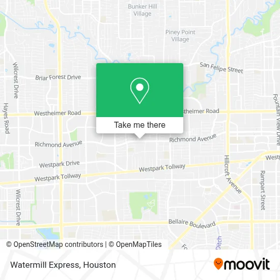 Watermill Express map