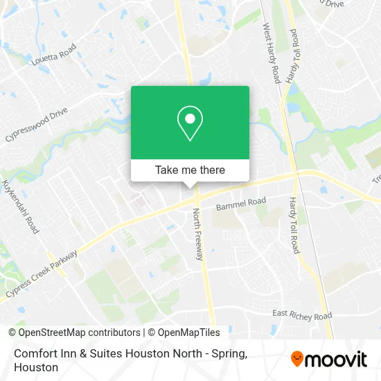 Comfort Inn & Suites Houston North - Spring map