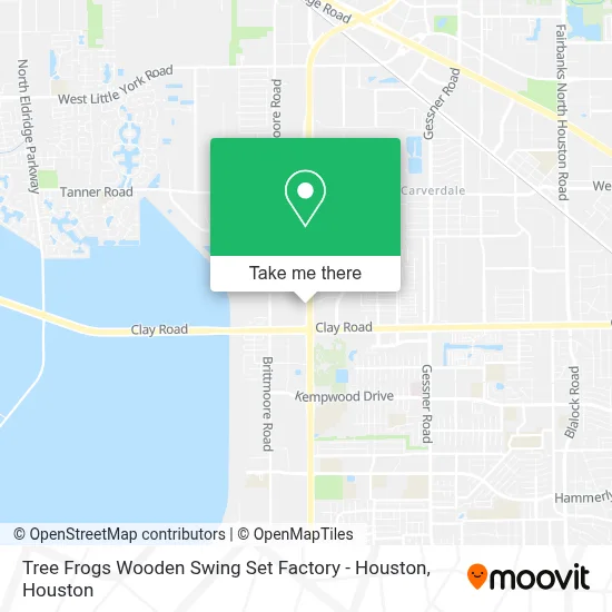 Tree Frogs Wooden Swing Set Factory - Houston map