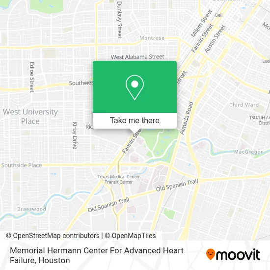 Memorial Hermann Center For Advanced Heart Failure map