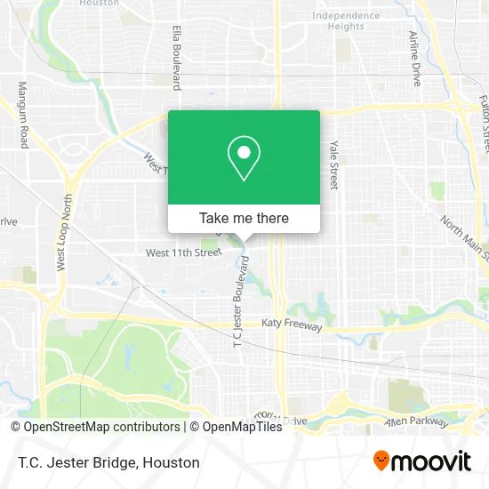 T.C. Jester Bridge map