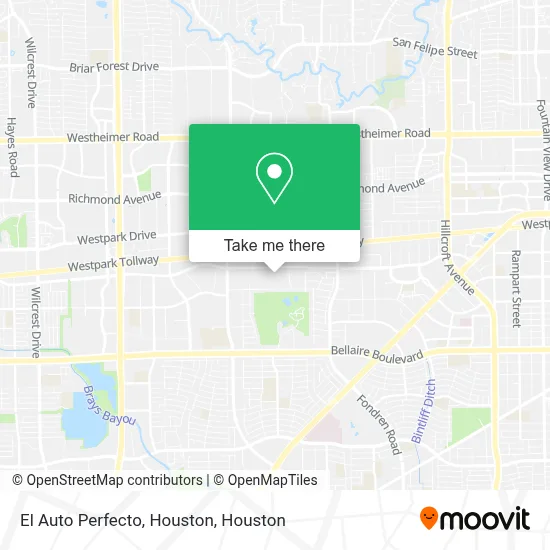 El Auto Perfecto, Houston map