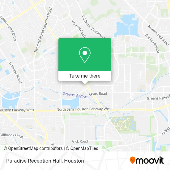 Paradise Reception Hall map