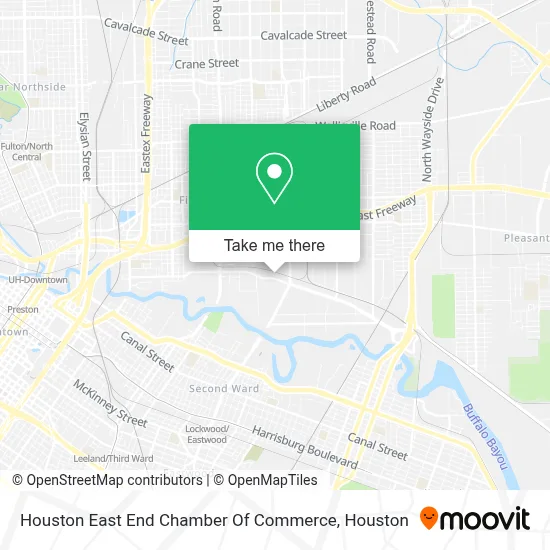 Houston East End Chamber Of Commerce map
