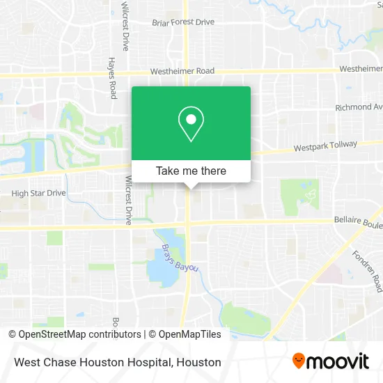 West Chase Houston Hospital map