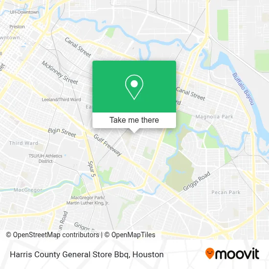 Harris County General Store Bbq map