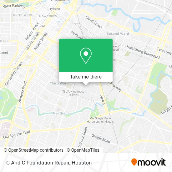 C And C Foundation Repair map