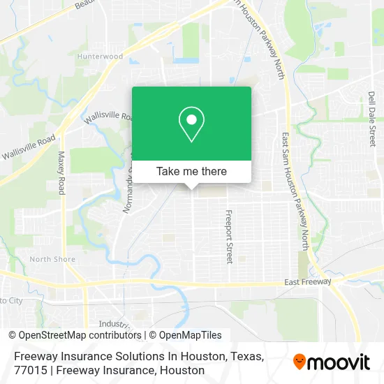 Freeway Insurance Solutions In Houston, Texas, 77015 | Freeway Insurance map