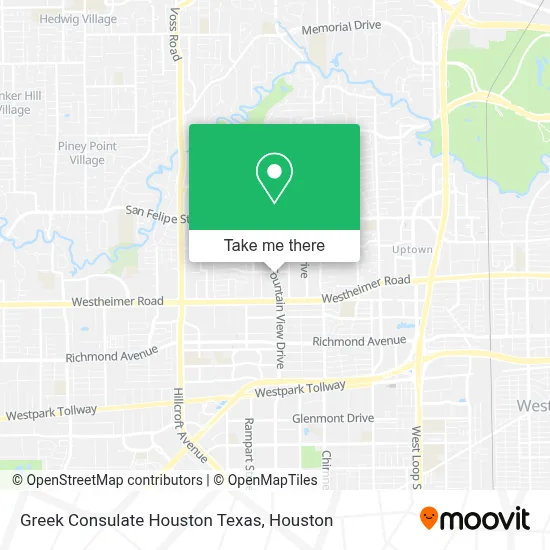 Greek Consulate Houston Texas map