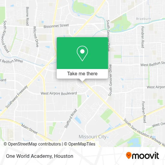 One World Academy map