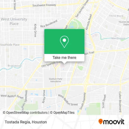 Tostada Regia map